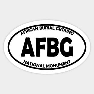 African Burial Ground National Monument oval Sticker